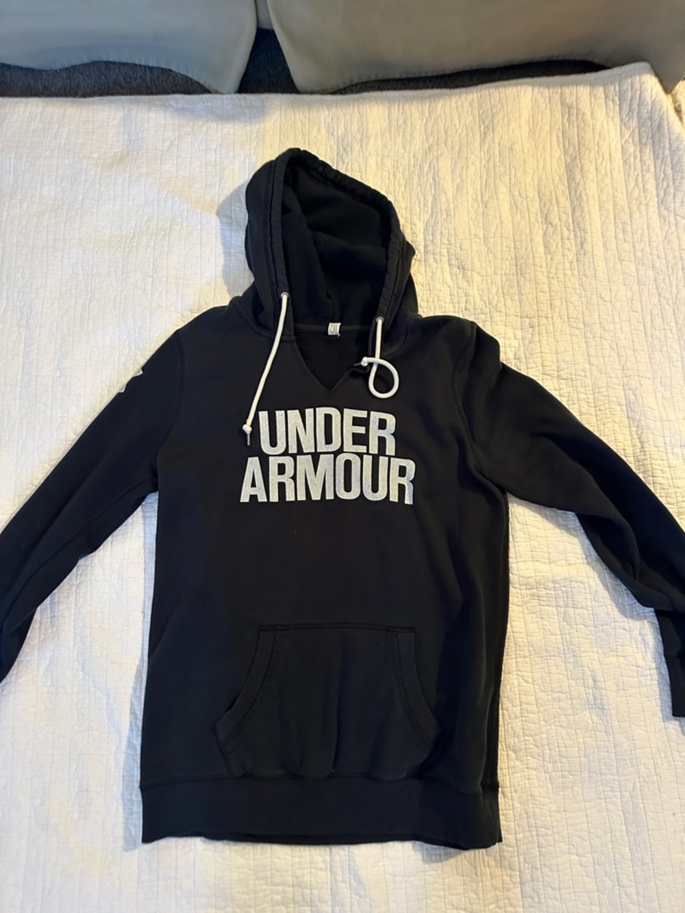 Under Armour Black Hoodie with White Logo